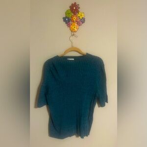 Ava & Viv 1X, ribbed green shirt with high neck